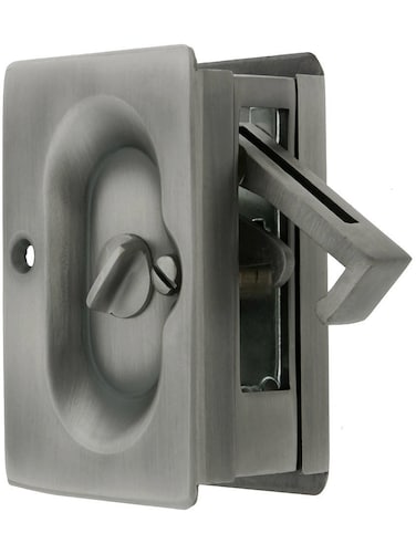 Emtek Pocket Door Privacy Lock Set Antique Pewter