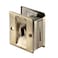 SlideCo 163142 Antique Brass Privacy Lock with Pull Pocket Door Lock Single Pack