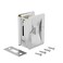 Richelieu Hardware 1701BCPSBC Onward Pocket Door Pull with Privacy Lock 3 14in 82 mm Rectangular Brushed Chrome