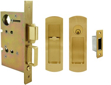 INOX FH29PD845038 Pocket LOCK Entry with Tt08 Thumb Turn Cylinder and Arc Trim Aged Brass
