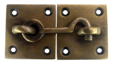 Nesha Design Components Antique Style Cabin Door Gate Hook with Back Plates by
