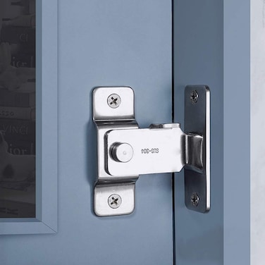WANLIAN 100pcs Sliding Barn Door Swivel Safety Hasp Flip Door Latch 90 Degree Heavy Duty Stainless Steel Bar Gate Latches Safety Door Lock