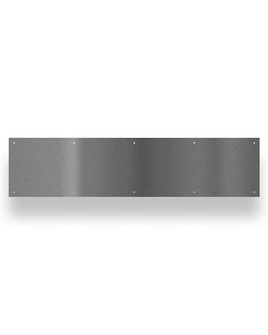Hardware Essentials 852744 Aluminum NonMagnetic ScrewIn Door Kick Plate 8 x 34 Pewter Finish