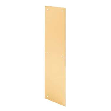 PrimeLine Products J 4630 Door Push Plate 4Inch x 16Inch Bright Brass
