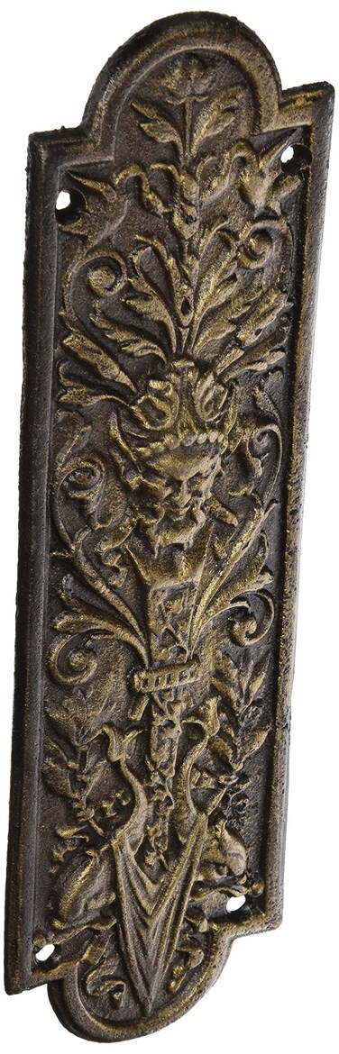 Design Toscano Greenman Iron Door Plate Bronze