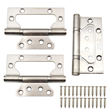 Sipery 304 Stainless Steel Door Hinges Set 4x3x25 Non Mortise Mute Door Hinges Ball Bearing Hinges 3Pcs