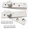 Sipery 2Pcs 360 Degree Door Pivot Hinges Stainless Steel Concealed Rotating Hidden Door Hinges Heavy Duty Brushed Finish