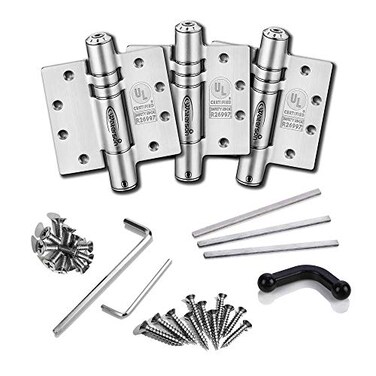 Waterson Heavy Duty Commercial Fully Adjustable Hydraulic SelfClosing Door Hinges 3Pack 45 x 45  K51M450 DSHASA1Satin Brushed