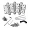 Waterson Heavy Duty Commercial Fully Adjustable Hydraulic SelfClosing Door Hinges 3Pack 45 x 45  K51M450 DSHASA1Satin Brushed
