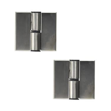 LDEXIN 2pcs Stainless Steel Toilet Self Closing Metal Cover Hard Plastic Restroom Public Toilet Partition Door Surface Mounted Hinge 70mm x 65mm  2 8 x 2 6