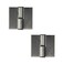 LDEXIN 2pcs Stainless Steel Toilet Self Closing Metal Cover Hard Plastic Restroom Public Toilet Partition Door Surface Mounted Hinge 70mm x 65mm  2 8 x 2 6