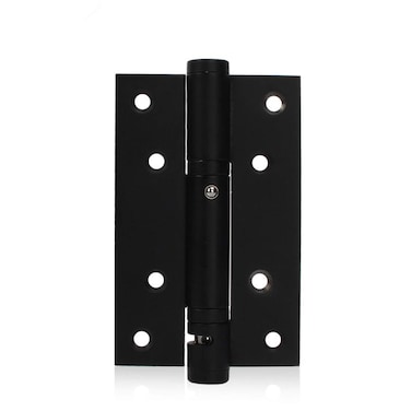 Ranbo stainless steel heavy duty spring loaded door butt hingeautomatic closingsoft closeradjustable tensionsupport buffer gate 5 X 3 inch brushed chromePack of 2 thickness 29 mm black