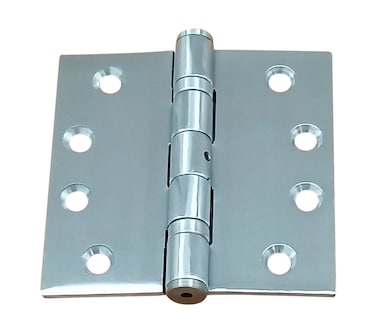 Hinge Outlet Commercial Grade Ball Bearing Door Hinge 4 Inch Square Full Mortise Stainless Steel 2 Pack Highly Rust Resistant