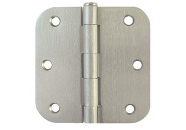 eBuilderDirect 2 PC Satin Nickel 35 X 35in 58 Radius Round Corner Interior Door Hinges Brushed Nickel