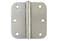 eBuilderDirect 2 PC Satin Nickel 35 X 35in 58 Radius Round Corner Interior Door Hinges Brushed Nickel