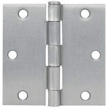 12 Pack  Cosmas Satin Nickel Door Hinge 35 Inch x 35 Inch with Square Corners  37618