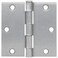 12 Pack  Cosmas Satin Nickel Door Hinge 35 Inch x 35 Inch with Square Corners  37618