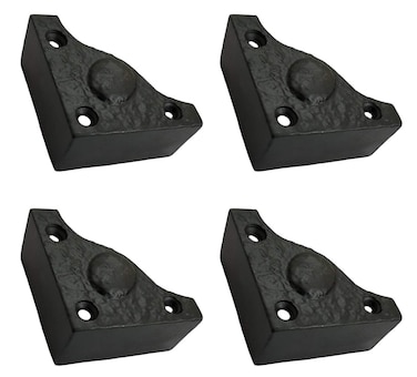 Adonai HardwareBamah Black Antique Iron LCorner Black Powder Coated Supplied as 4 Pieces per Pack