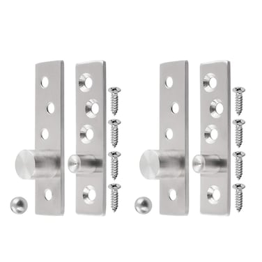 BNYZWOT Stainless Steel 360 Degree Door Pivot Hinge 2 Sets 75x18x3mm 295 x 07 x 07