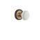 Nostalgic Warehouse 747952 Classic Rosette Waldorf White Milk Glass Knob Passage Backset Size 2375 Antique Brass
