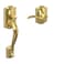 Schlage FE285 605 Acc CAM RH Lower Half Handleset Camelot Interior Trim Bright Brass