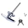 Garage Door Keyed THandle Lock kit Universal Replacement Hardware Locking for Manual Open in Chrome with 2 Keys