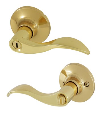Honeywell 8106002 Wave Privacy Door Lever Polished Brass