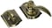 Schalge F94STA609CAMLH Antique Brass Interior Pack St Annes Lever Left Handed Dummy Interior Pack with Deadbolt Cover Plate and Decorative Camelot Rose