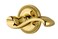 Grandeur Newport Rosette with Right Handed Portofino Lever Privacy  2375 Polished Brass