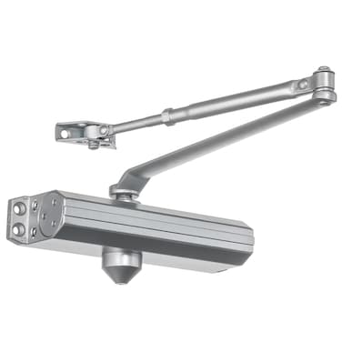 Dynasty Hardware Door Closer Adjustable Spring Size 36 Hydraulic Automatic Door Closer Series 1636 Sprayed Aluminum