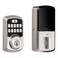 Kwikset 99420001 Aura Bluetooth Programmable Keypad Door Lock Deadbolt Featuring SmartKey Security Satin Nickel