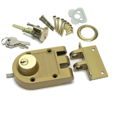NUSet Lock  Jimmy Proof Style Deadbolt Lock  Inter Locking Double Cylinder Deadbolt Lock  Home Improvement  Door Hardware Bronze