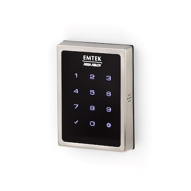 Emtek Empowered Motorized Touchscreen Keypad Smart Deadbolt  Connected by August Satin Nickel US15 Model EMP1101US15