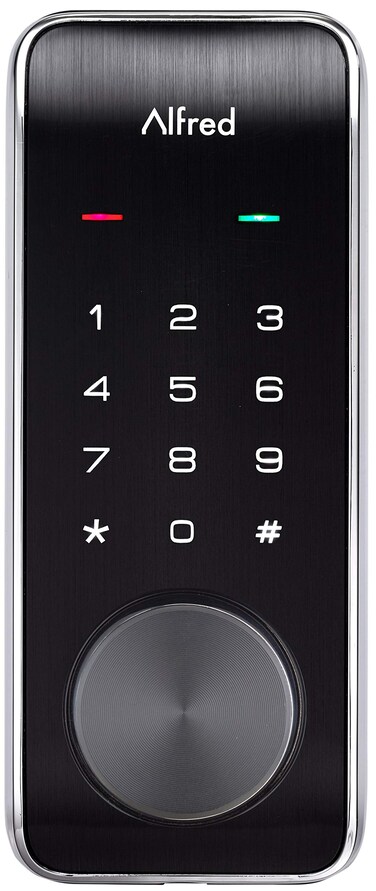 Alfred DB2B Smart Door Lock Deadbolt Touchscreen Keypad Pin Code  Key Entry  Bluetooth Up to 20 Pin Codes Silver