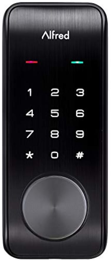 Alfred DB2B Smart Door Lock Deadbolt Touchscreen Keypad Pin Code  Key Entry  Bluetooth Up to 20 Pin Codes Black