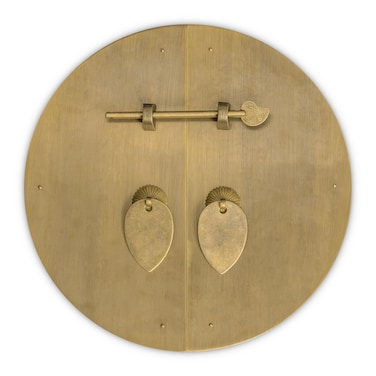Hardware Philosophy CBH Classic Round Brass Cabinet Face Plate Backplate Set 11