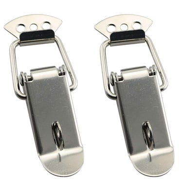 RuiLing 2pcs 74mm Spring Loaded Latch Catch Toggle Clamp Stainless Steel Duckbill Tensionlock Hasp for Cabinet Boxes Suitcase Safety Security Hardware Accessories