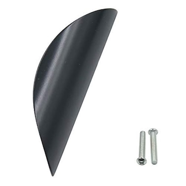 LICTOP 10 Pack Flat Black Modern Kitchen Cabinet Finger Drawer Pull 125 Inch 32mm Hole Centers