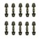 QMseller Jewelry Box Door Drawer Arch Shape Pull Handle Bronze Tone 10pcs