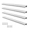 LC LICTOP 300mm118 Finger Edge Pull Concealed Handle for Home Kitchen Door Drawer Cabinet Silver Stain Nickel with Screws4Pcs
