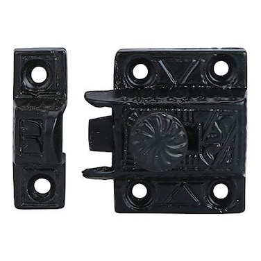A29 Set of 1 Iron Cabinet Latch Latches for Cabinet Closet Kitchen Door Twist Knob Design Handmade Black Powder Finish Latch Antique Cabinet Latch