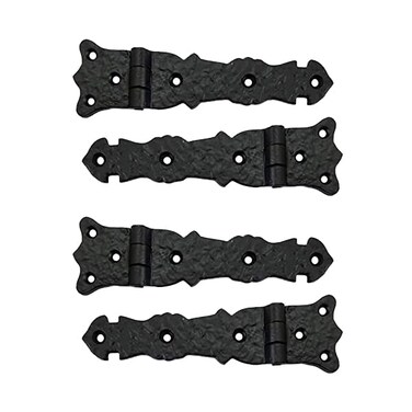 Adonai HardwareAbez Black Antique Iron Cabinet Hinge Black Powder Coated Supplied as 4 Pieces per Pack