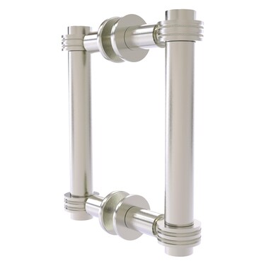 Allied Brass 404D6BB Contemporary 6 Inch Back Dotted Accent Shower Door Pull Satin Nickel