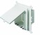 Arlington DBVS2W1 Low Profile IN BOX Electrical Box with Weatherproof Cover for Vinyl Siding 2Gang Vertical White