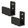 JUBEST Matte Black Floor Guide Wall Mount Sliding Barn Door Hardware Up to 138W 114H Set of 2