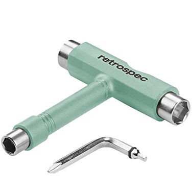 Retrospec Upkeep AllinOne MultiFunction Portable Skate Tool with 2in1 Allen Wrench  Phillips Head Screwdriver for Adjusting and Tightening SkateboardLongboard Wheels Trucks and Kingpins