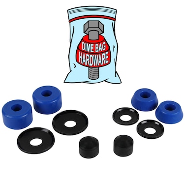 Dime Bag Hardware Skateboard Truck Rebuild Kit Bushings Washers Pivot Cups for 2 Trucks