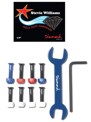 Diamond Supply Co Stevie Williams Pro Skateboard Tool Kit  0875 Inch  RedWhiteBlue