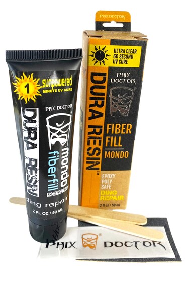 Phix Doctor SunPowered Dura Resin Mondo Dual Formula Epoxy  Polyester Safe Surfboard Ding Repair Kit