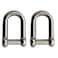 Extreme Max 300684022 BoatTector Stainless Steel D Shackle with NoSnag Pin  12 2Pack